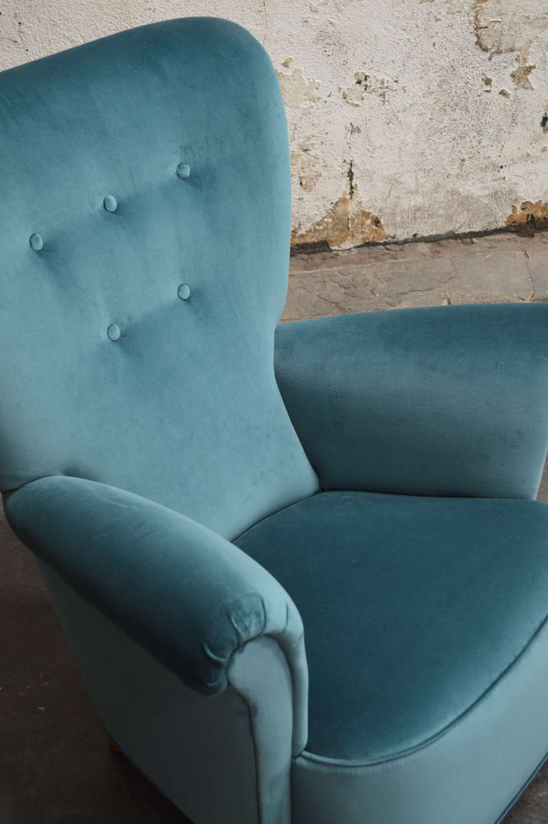 Swedish Art Moderne High Back Lounge Chair 1