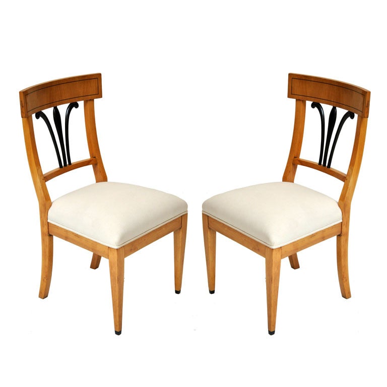 Pair of Biedermeier Side Chairs