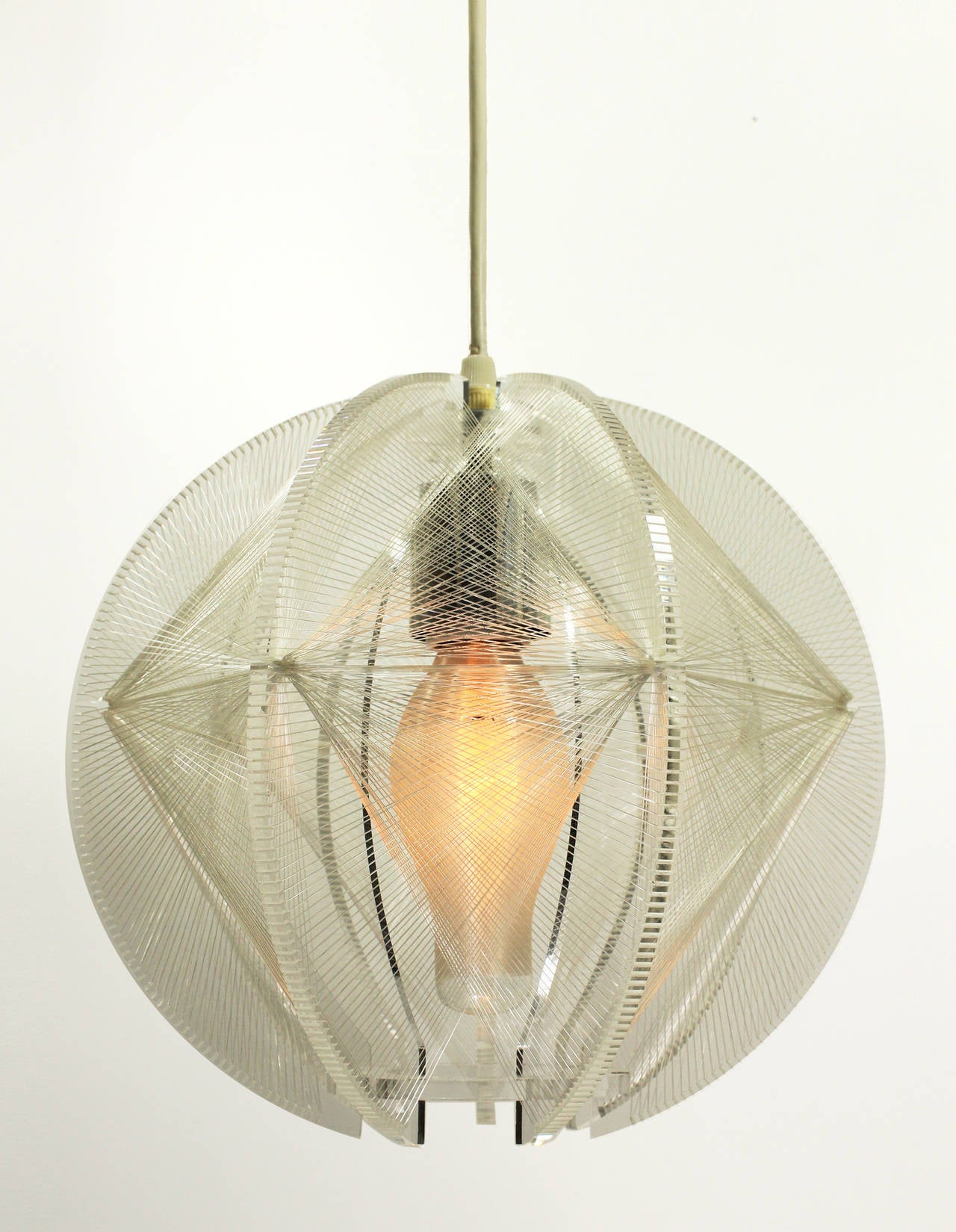 vintage lucite hanging lamp