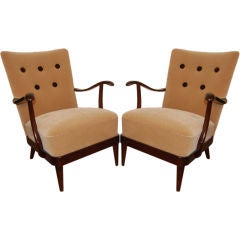 *SALE*  Pair of Vintage Swedish Art Moderne Arm Chairs