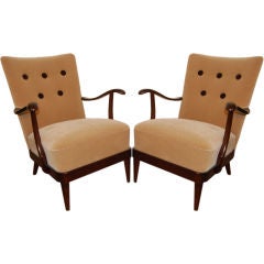 *SALE*  Pair of Vintage Swedish Art Moderne Arm Chairs