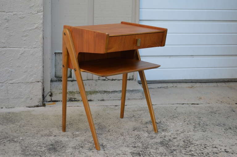 Vintage Swedish Mid-Century Teak End Table or Nightstand
