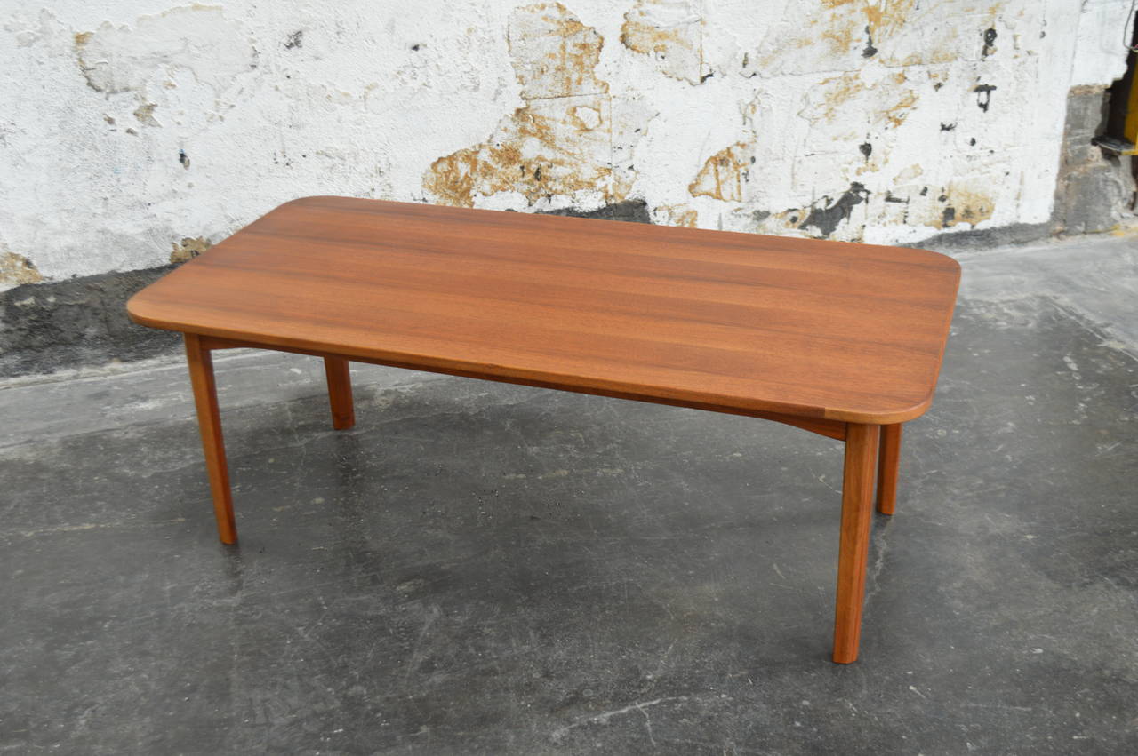 Mid Century Modern Swedish Teak Coffee Table by Carl Malmsten In Good Condition For Sale In Atlanta, GA