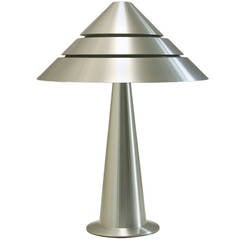 Vintage Modern Spun Aluminum Table Lamp by Hans Agne Jakobssen