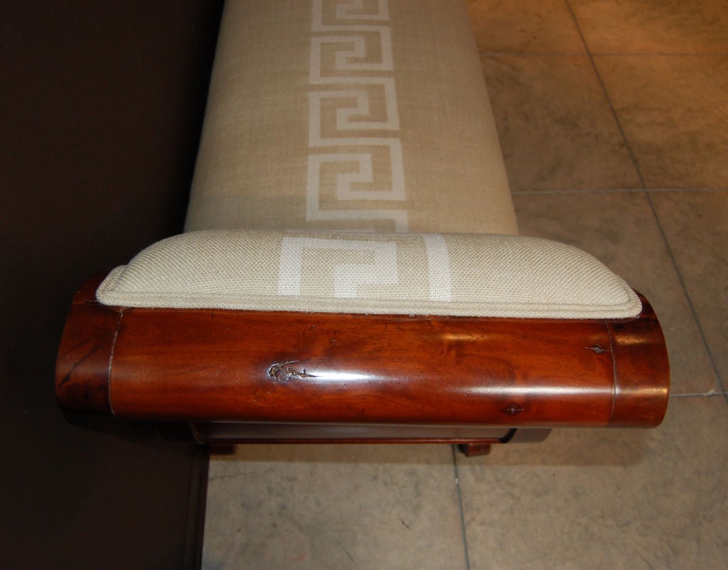 19th Century Antique Swedish Biedermeier Greek Key Recamier Sofa Settee