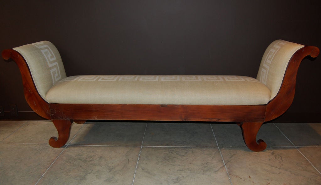 Upholstery Antique Swedish Biedermeier Greek Key Recamier Sofa Settee