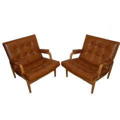 *SALE*  Pair of Bruno Mathsson for Dux Ingrid Arm Lounge Chairs