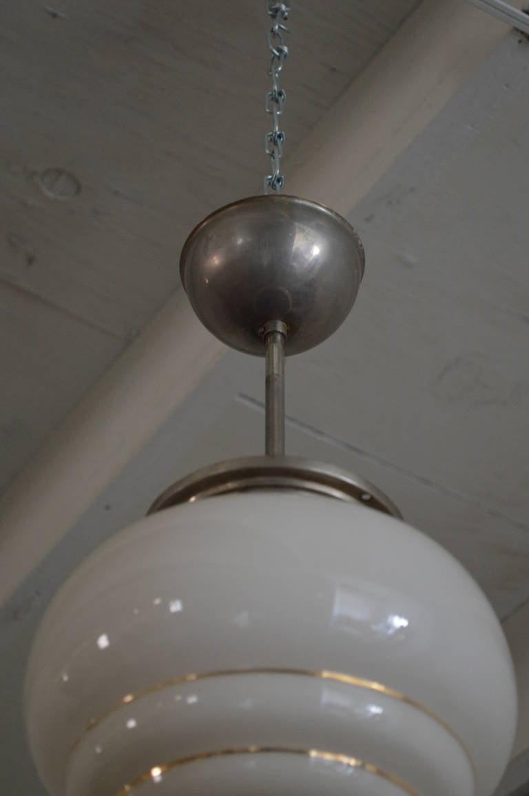 Swedish Industrial Art Deco Pendant Light Fixture 1