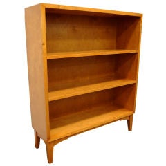 Swedish Art Moderne Golden Flame Birch Bookcase 7