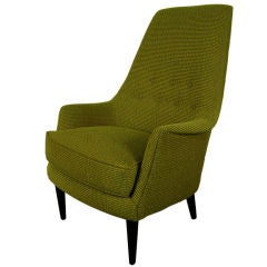 Retro Mid-Century Swedish Modern Chair in Jim Thompson Fabric