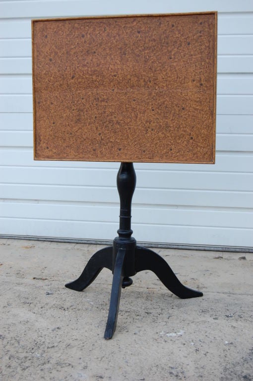 Beautiful faux bois table top painted to mimic burled birch, 