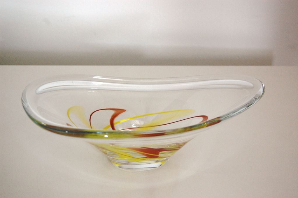 mid century modern art glass