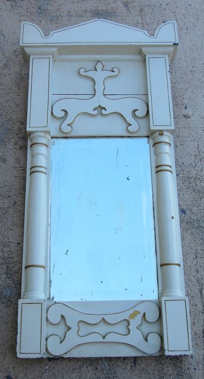 Late Gustavian or Early Biedermeier Painted Wall Mirror In Good Condition For Sale In Atlanta, GA