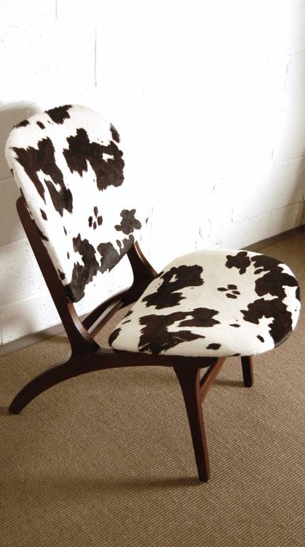 Swedish Mid-Century Modern Pony Hide Lounge Chair For Sale 1