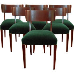 Set of Six Swedish Art Moderne Dining Chairs
