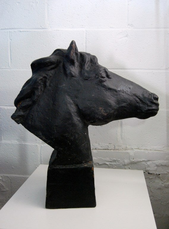 Vintage Swedish Heavy Cast Iron Horse Sculpture