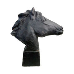 Vintage Swedish Cast Iron Horse Sculpture 2
