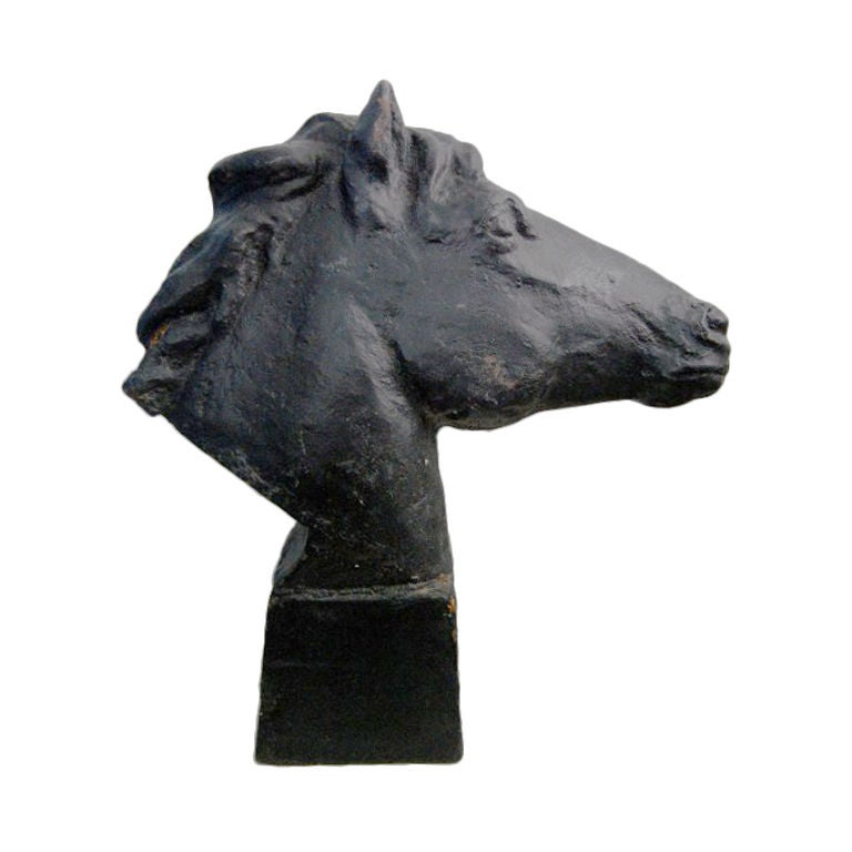 Vintage Swedish Cast Iron Horse Sculpture For Sale at 1stDibs cast