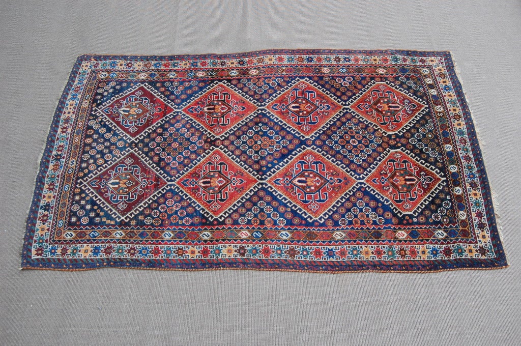 Vintage Persian Qashqai Carpet For Sale at 1stdibs