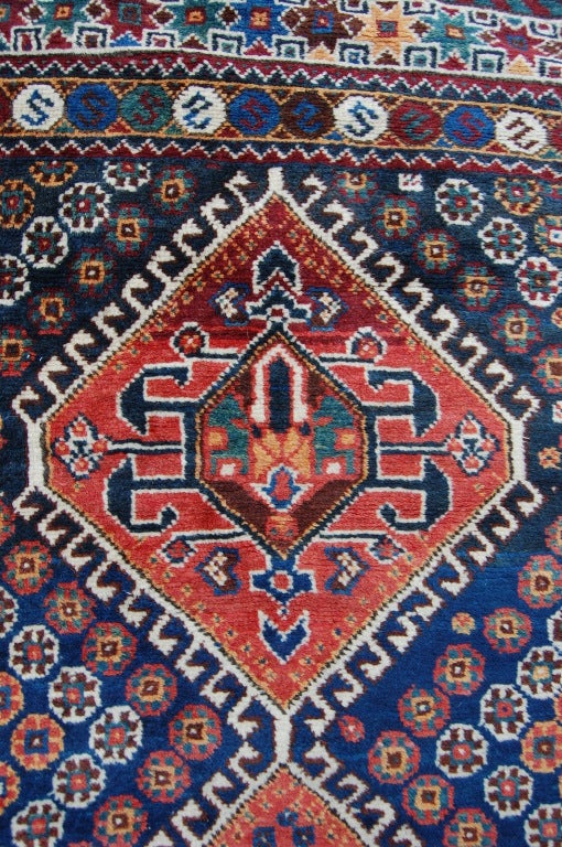 Vintage Persian Qashqai Carpet For Sale at 1stdibs