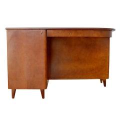 Swedish Art Moderne Flame Birch Writing Desk