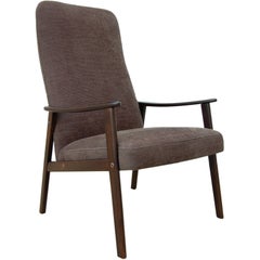 Vintage Swedish Modern Chenille Lounge Armchair