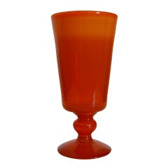 Vintage Swedish Footed Glass Vase by Erik Höglund, Boda 7