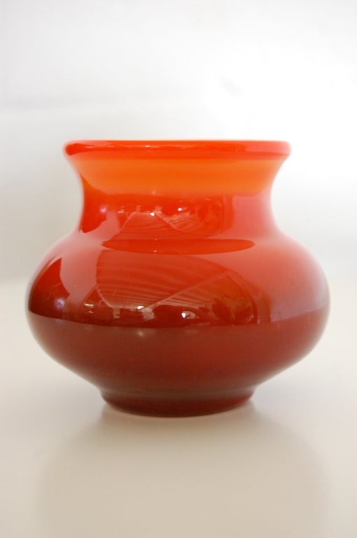 20th Century Vintage Swedish Ombre Art Glass Vase by Erik Höglund for Boda