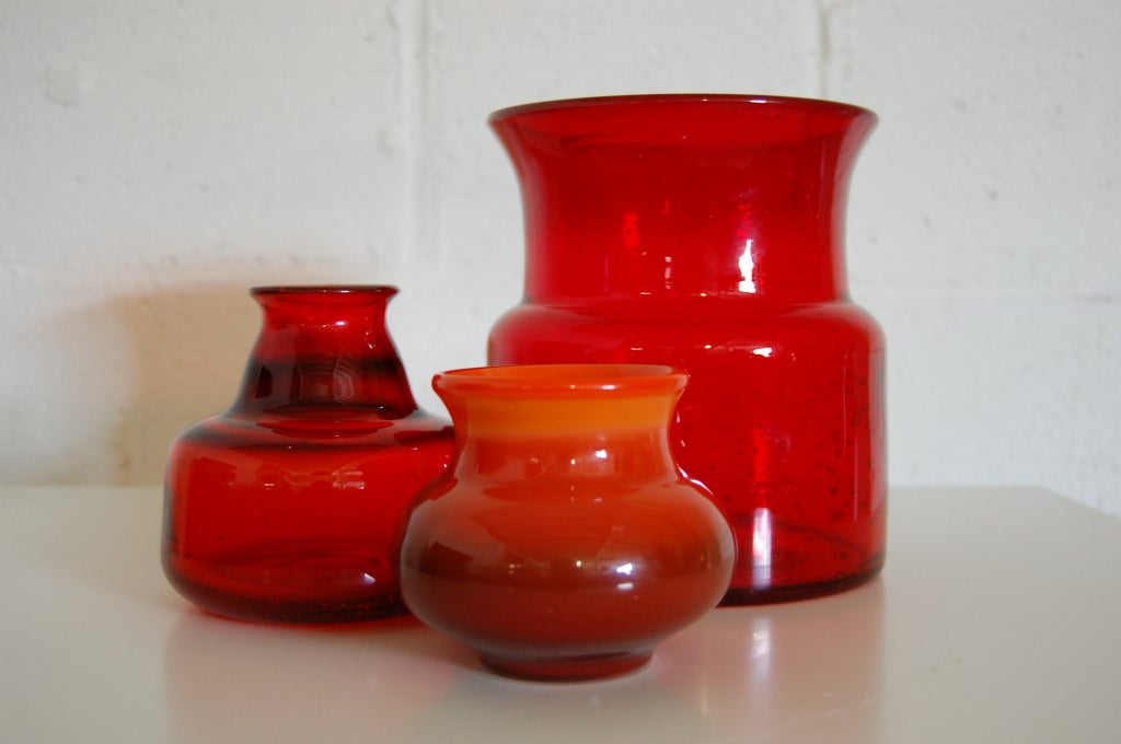 Blown Glass Vintage Swedish Ombre Art Glass Vase by Erik Höglund for Boda
