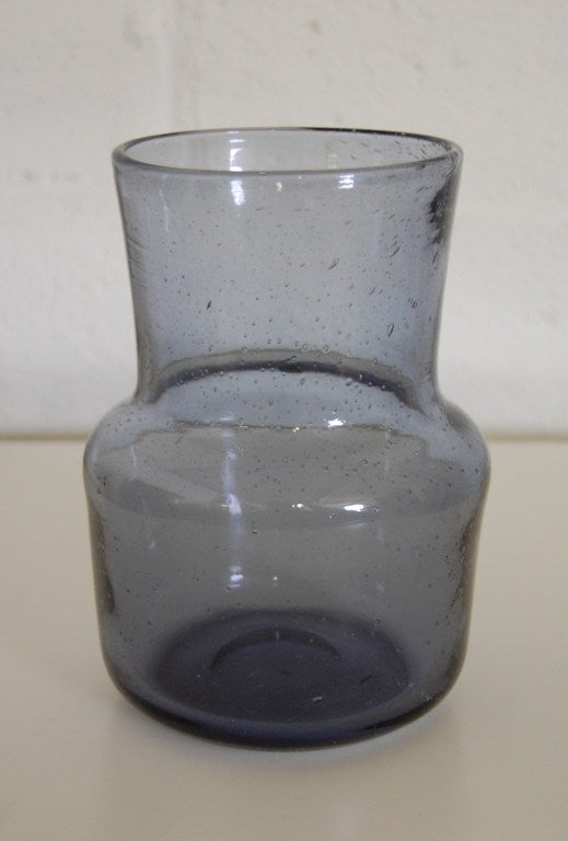 Vintage Erik Höglund Signed Art Glass Vase for Boda c. 1960s