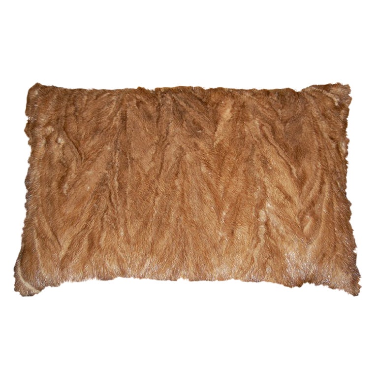 Reclaimed Vintage Dark Blonde Mink Fur Pillow