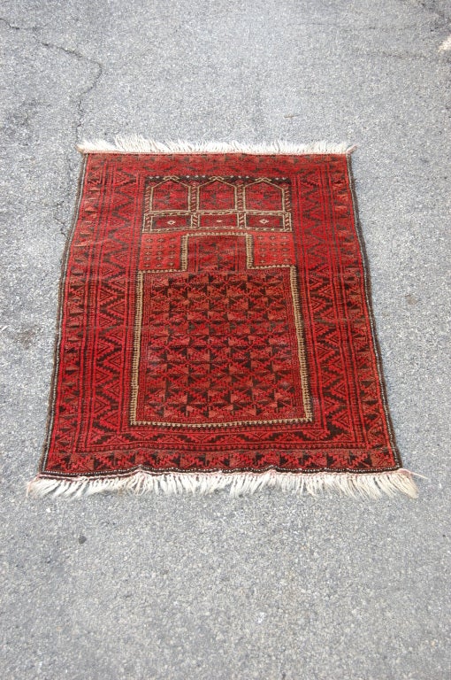Semi-Antique Afghan Carpet In Good Condition For Sale In Atlanta, GA