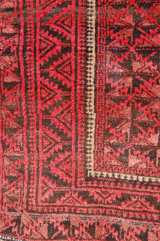 Semi-Antique Afghan Carpet For Sale 1