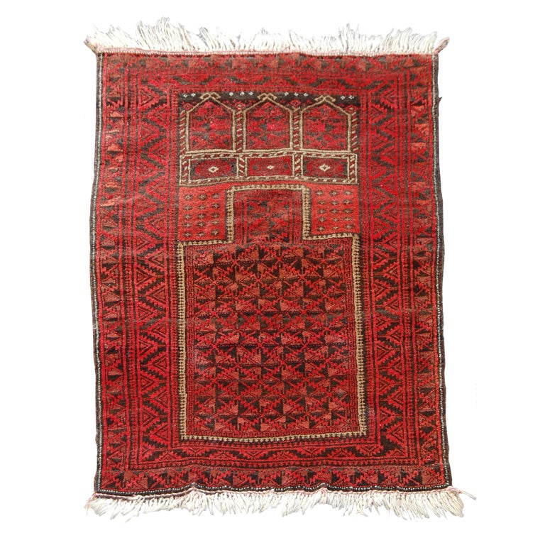 Semi-Antique Afghan Carpet For Sale