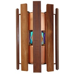 Swedish Mid-Century Wood Copper Sconce by Verner Schou 11