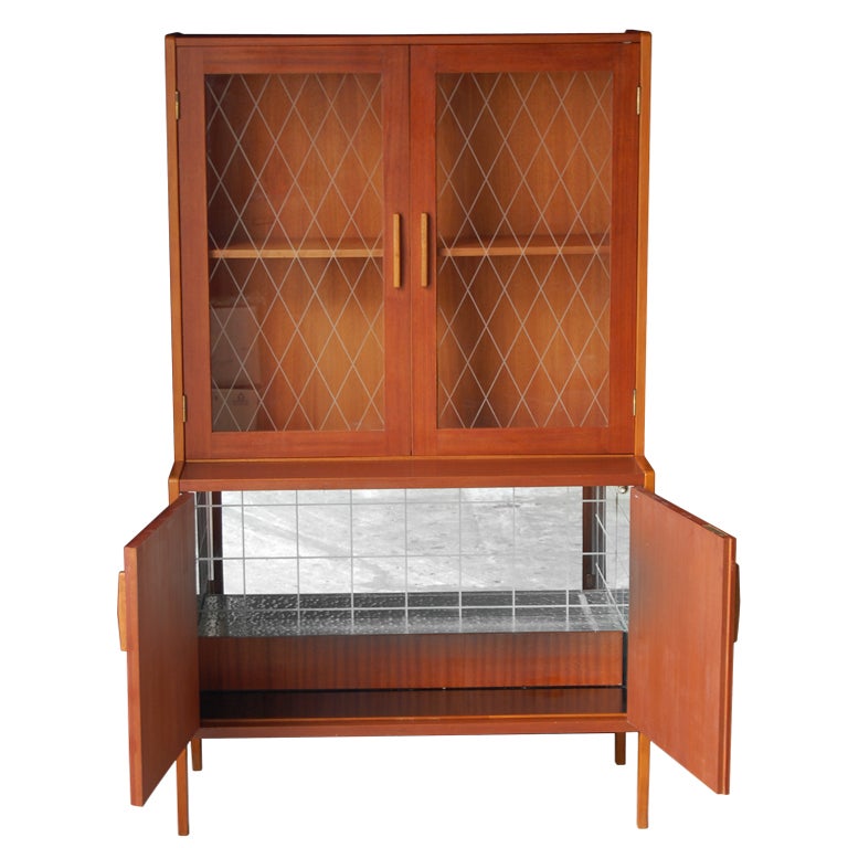 Swedish Mid-Century Teak Bar Cabinet