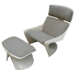 Meteor Chair & Ottoman by Cado