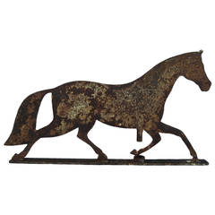 Antique Early 1900 Cast Iron Horse Weathervane