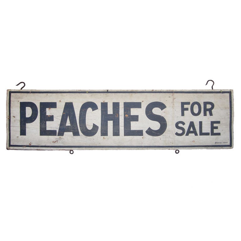Peaches For Sale Sign