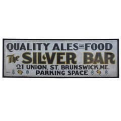 Vintage Silver Bar Sign, circa 1940