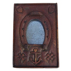 Circa 1900 Diminutive Courting Mirror