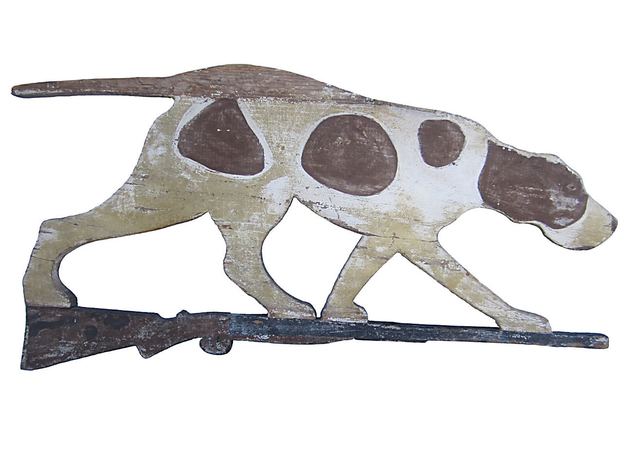 Circa 1920 Wood Dog Weathervane