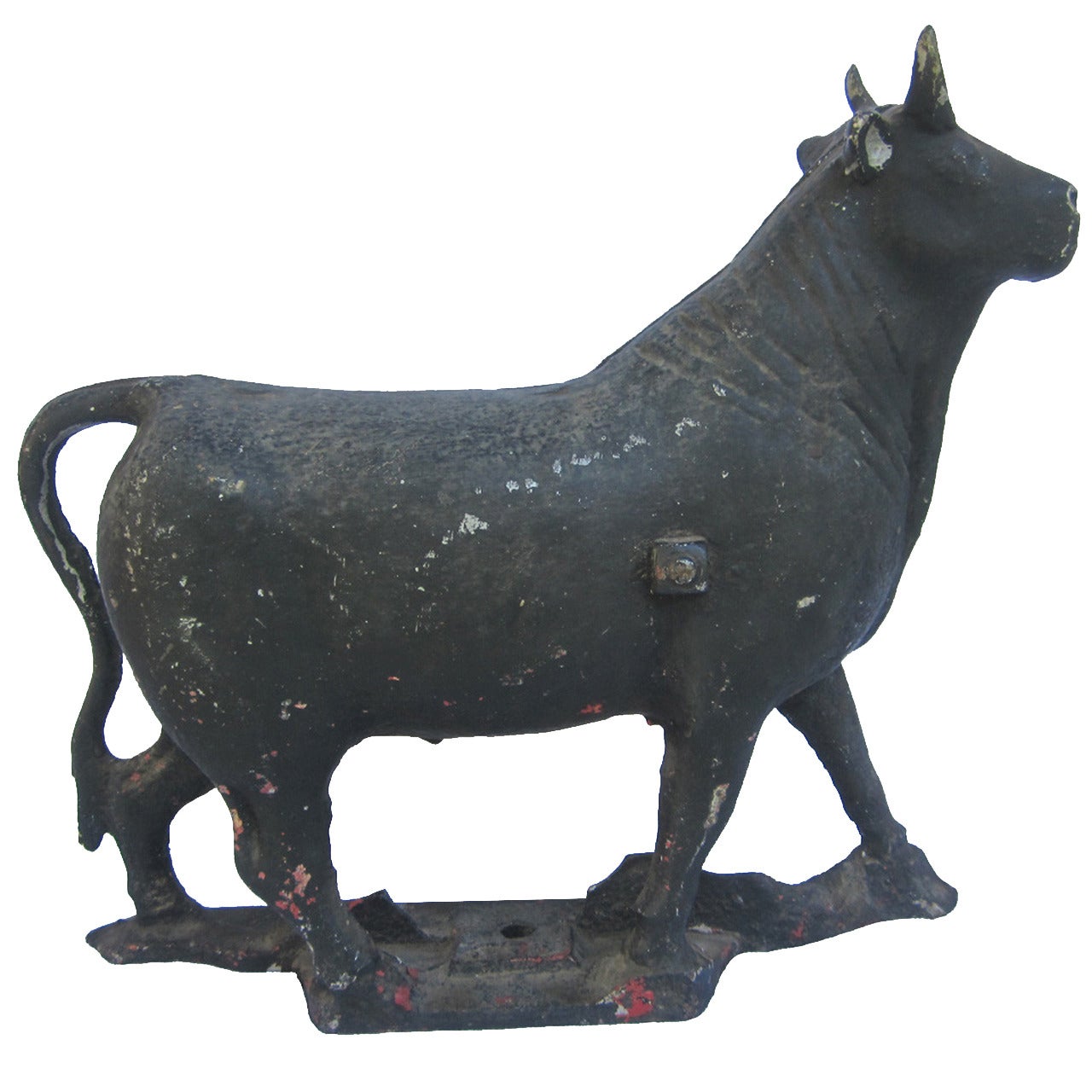 Cast Iron Bull Windmill Weight, circa 1900