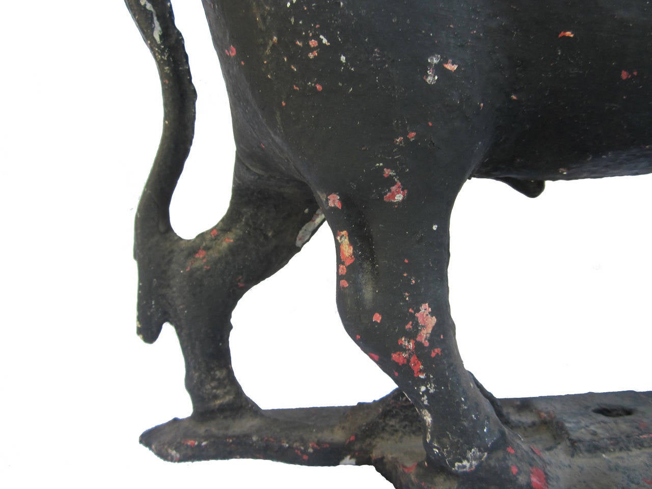 Cast Iron Bull Windmill Weight, circa 1900 In Excellent Condition In Los Angeles, CA