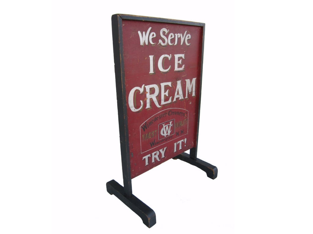 20th Century Ice Cream Sign