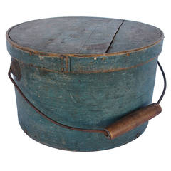 19th Century Blue Pantry Box
