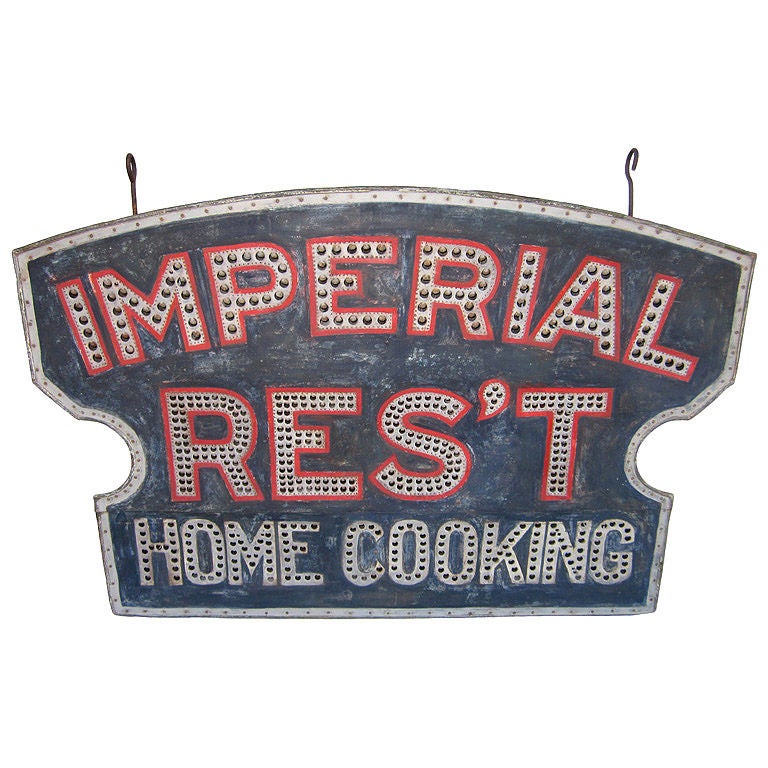 Imperial Restaurant Home Cooking Sign