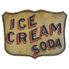 Vintage Ice Cream Soda Sign