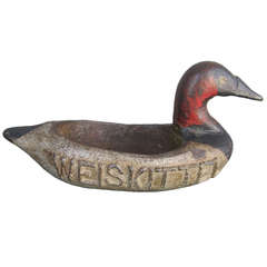 Antique Cast Iron Advertising Duck