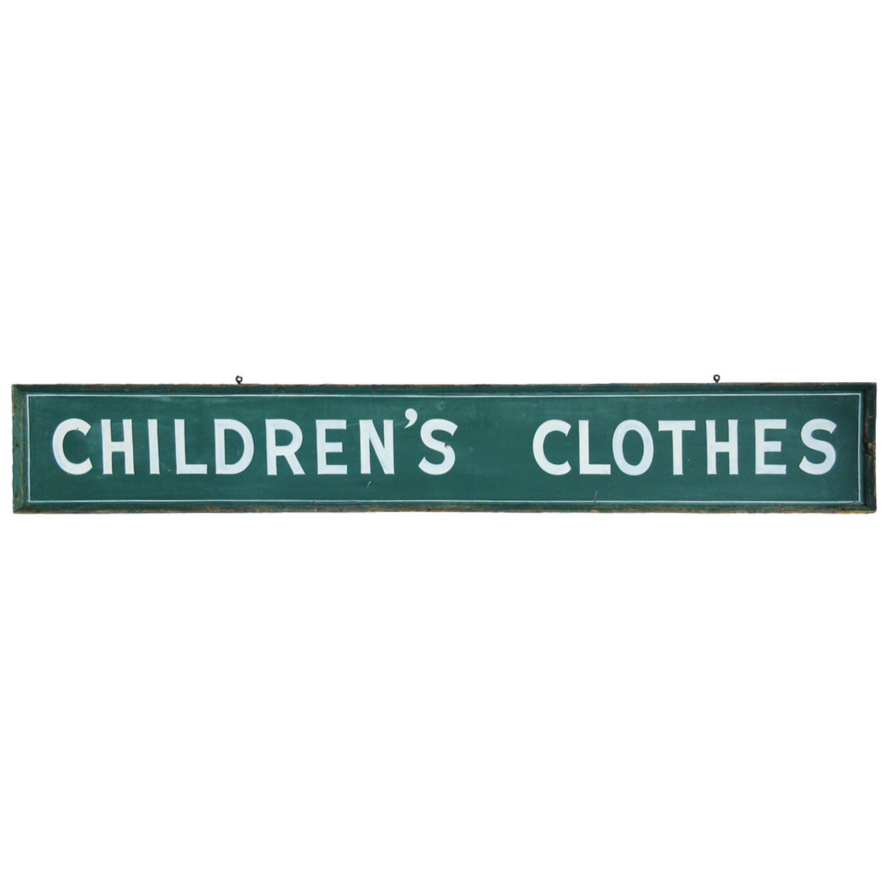 Wood 'Children's Clothes' Sign, circa 1940 For Sale